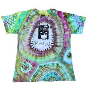 Size large Batman t shirt hand tie dye